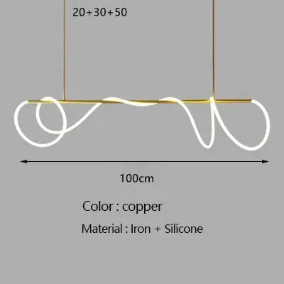 Nordic Gold LED Chandelier Dining Light
