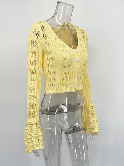 Tuularose Knitted V-Neck Top