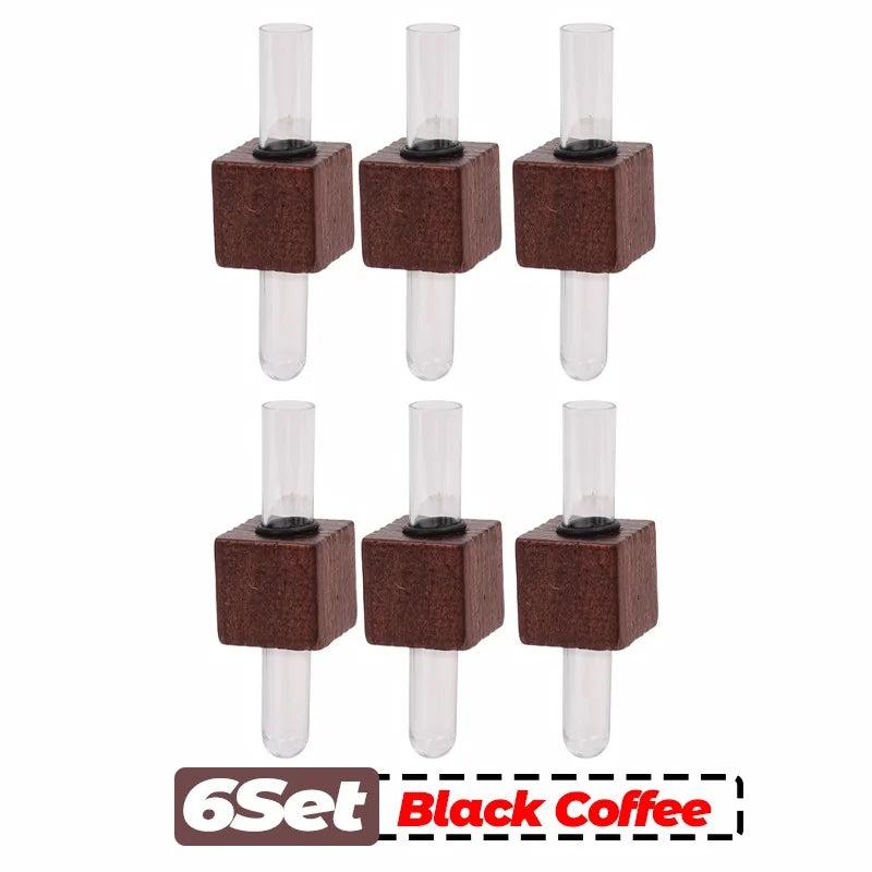 Wood Test Tube Vase Magnetic Flower Decor