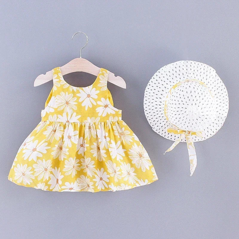 Girls Summer Floral Princess Dress