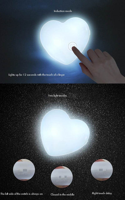 LED Handbag Light Bag Lamp Heart Round Shaped Touch Sensor Purse Light with Keychain Gifts for Women, Mother, Friends - My Chroma Cart
