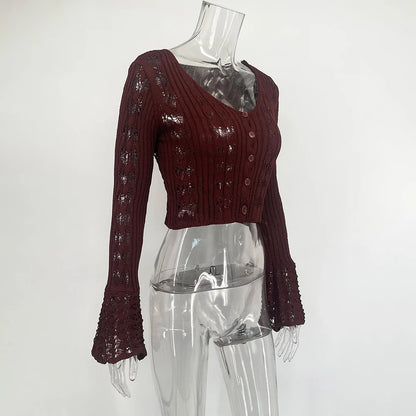 Tuularose Knitted V-Neck Top