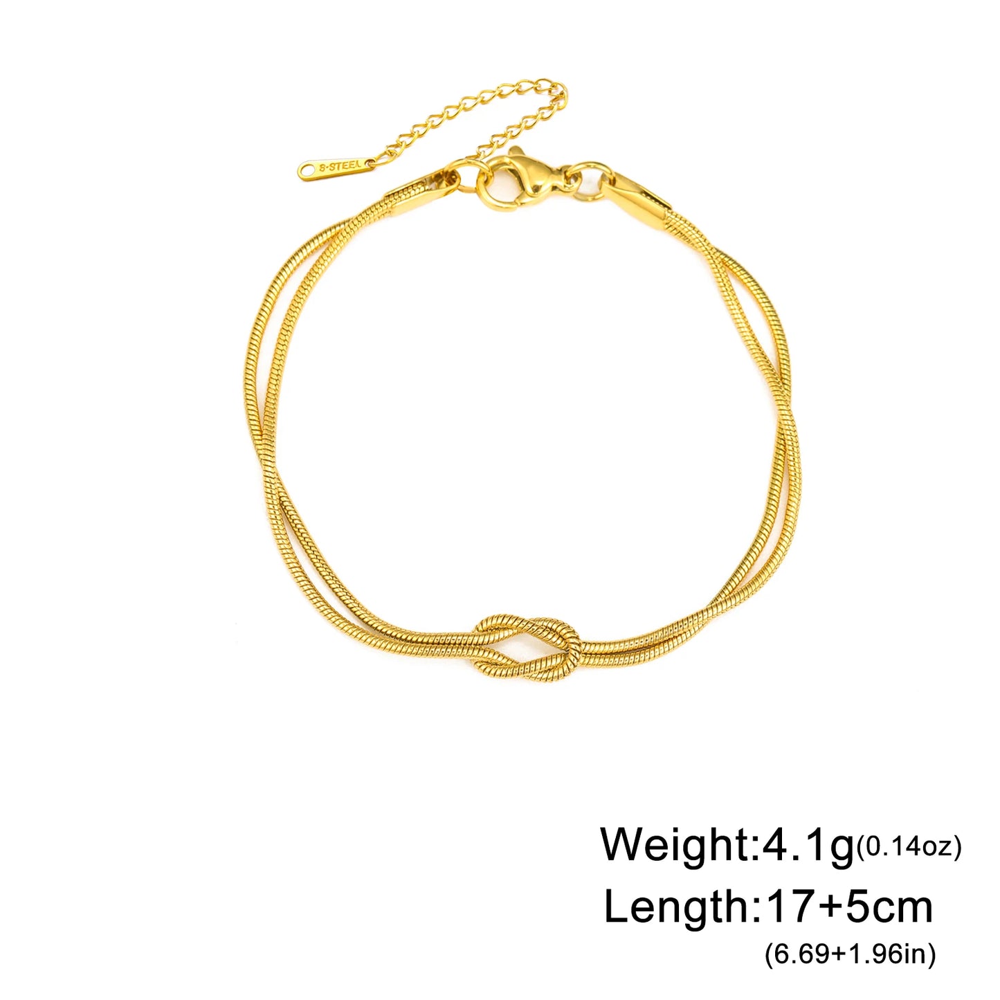 Skyrim Stainless Steel Gold Color Bracelet Twist Figaro Cuban Chain Bracelets Women Trendy Minimalist Jewelry Gifts Wholesale