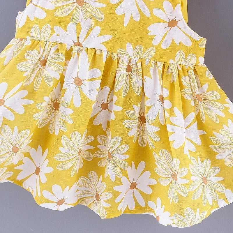 Girls Summer Floral Princess Dress