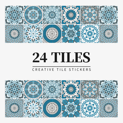 24 PCS PVC Tile Stickers Waterproof