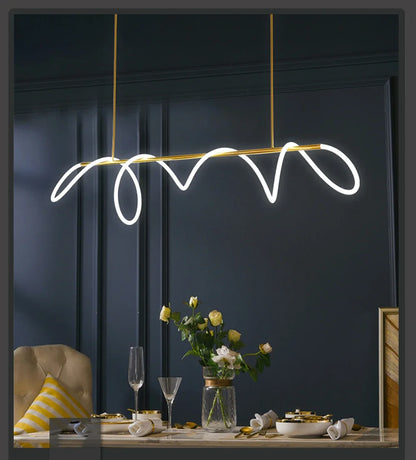 Nordic Gold LED Chandelier Dining Light