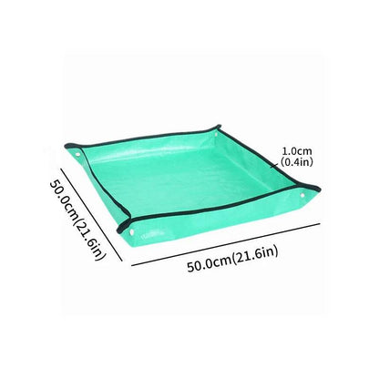 Waterproof Plant Pot Mat, Indoor Garden Mat With Work Gloves, Foldable Houseplant Succulent Pot Mat, Indoor Plant Mat, Portable - My Chroma Cart