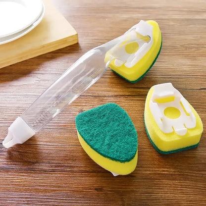 Dish Wand Soap Cleaning Brush Set Replacement Sponge Refill Liquid Washing Home Kitchen Sink Scrubber Cleaning Cleaning Tool