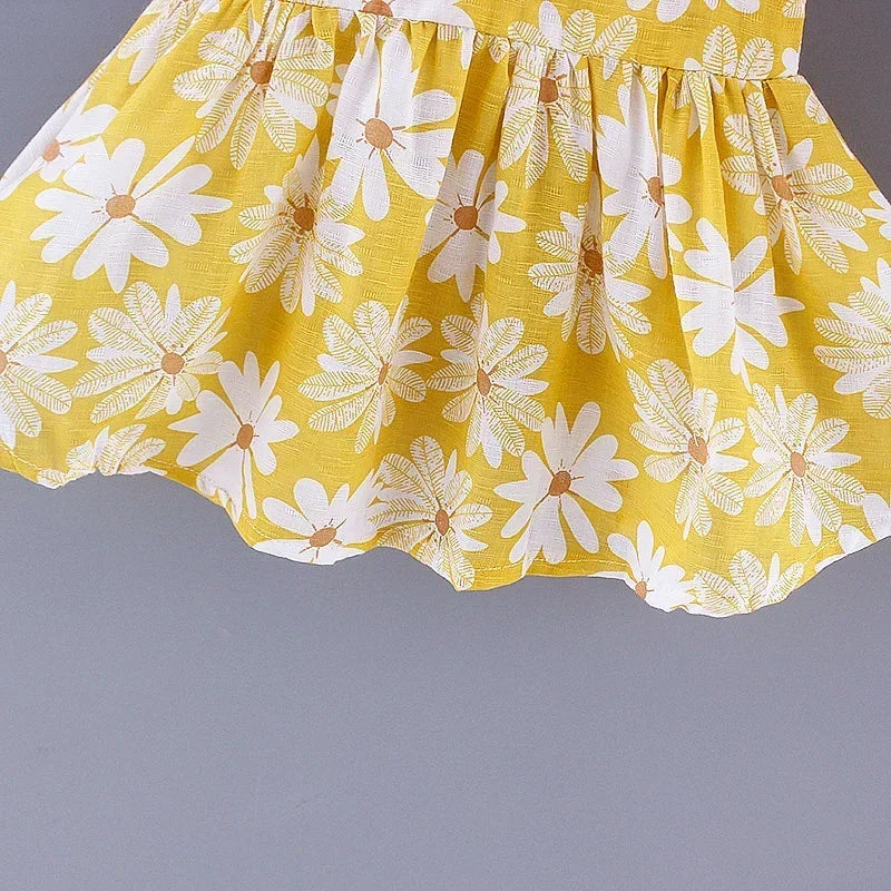Girls Summer Floral Princess Dress