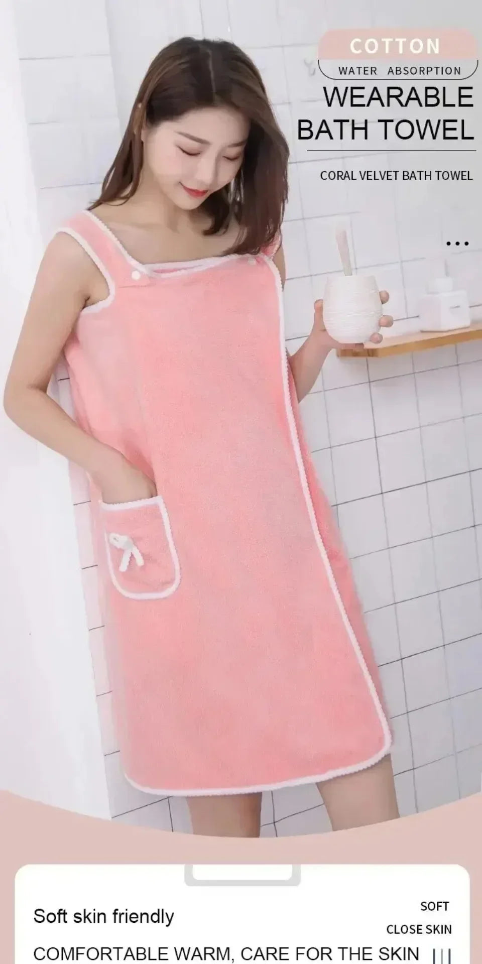 Wearable Bath Towel Dress