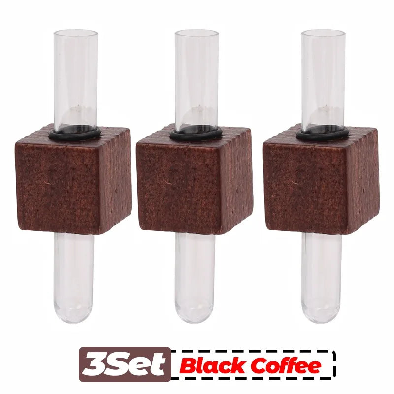 Wood Test Tube Vase Magnetic Flower Decor