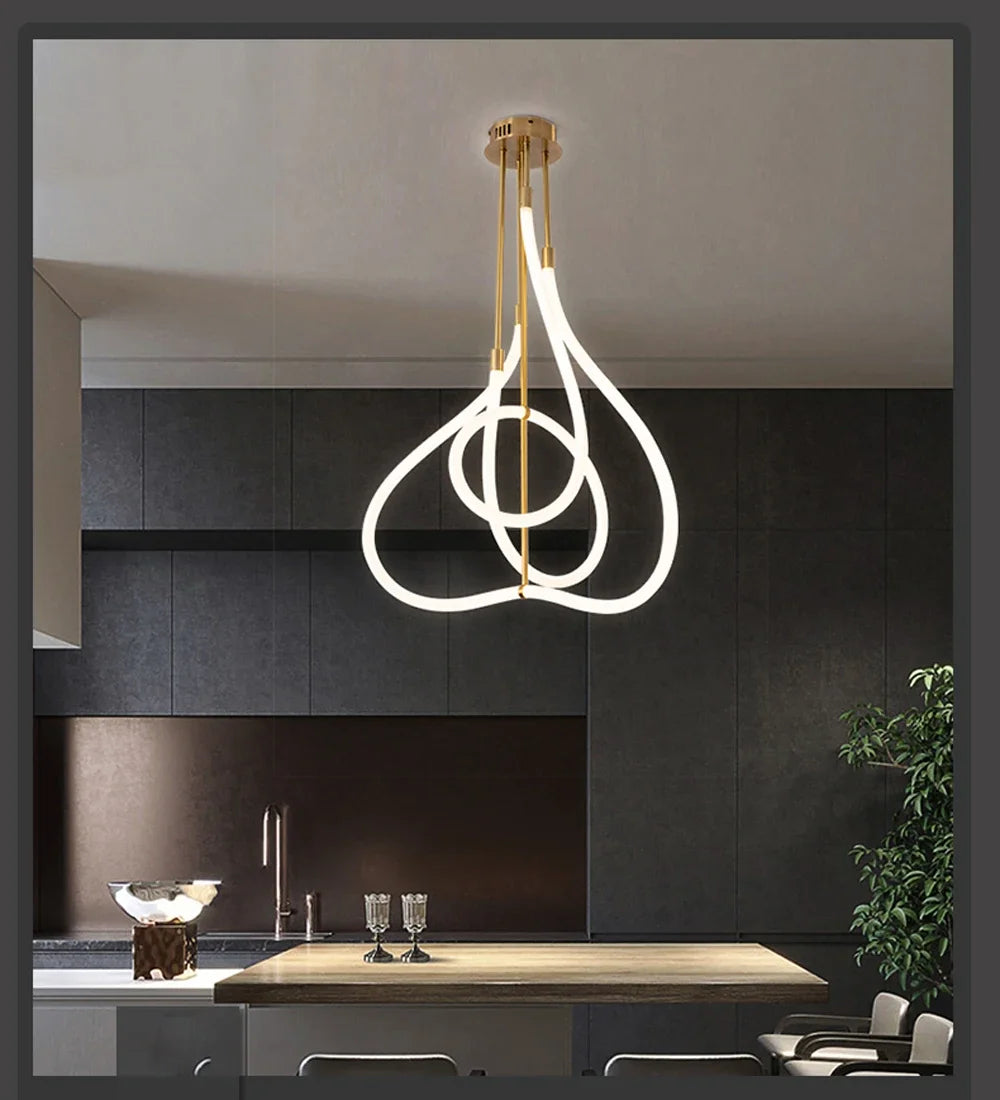 Nordic Gold LED Chandelier Dining Light