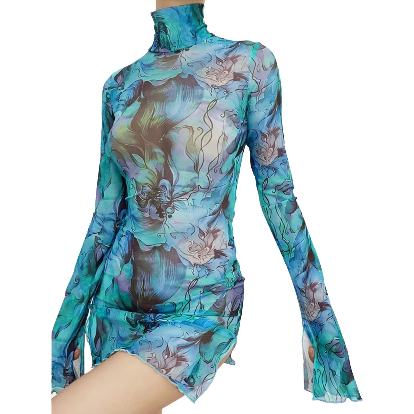 Women’s Y2K Mesh Vintage Dress