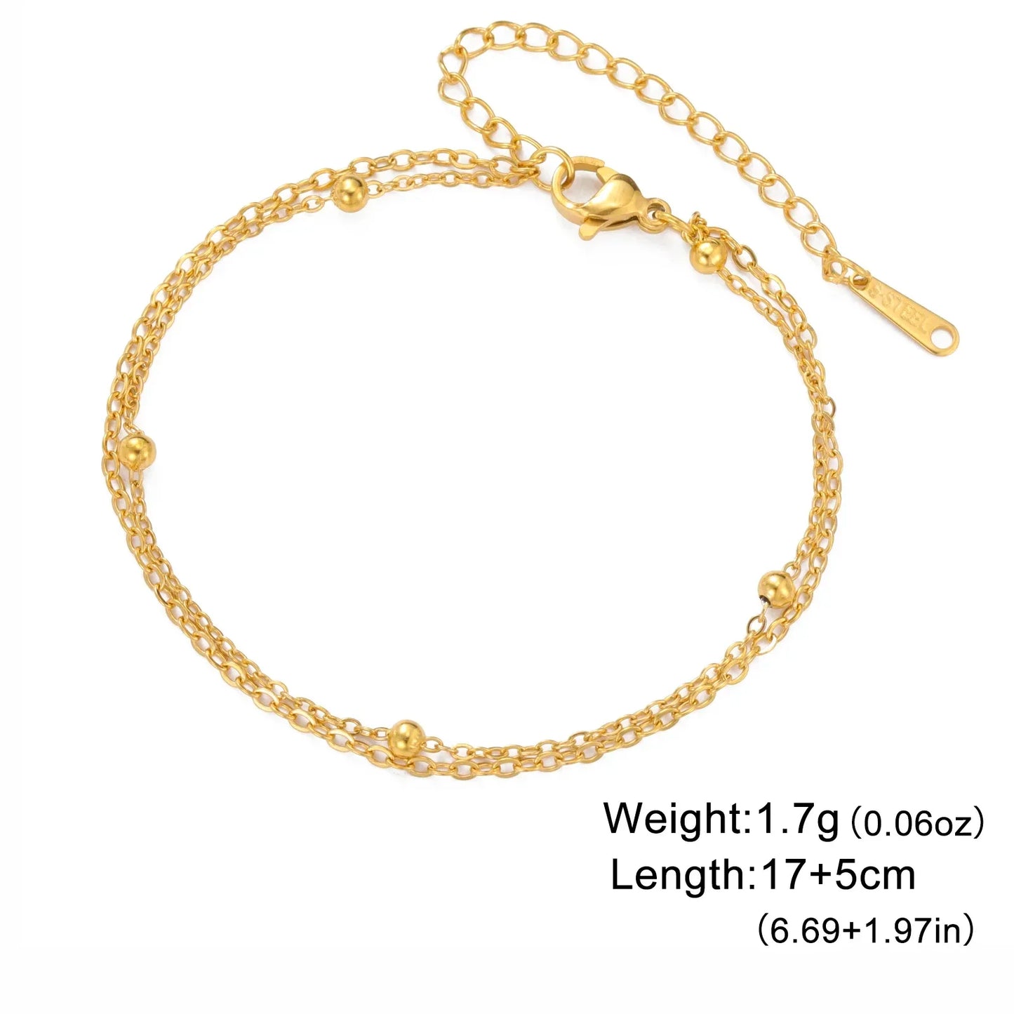 Skyrim Stainless Steel Gold Color Bracelet Twist Figaro Cuban Chain Bracelets Women Trendy Minimalist Jewelry Gifts Wholesale