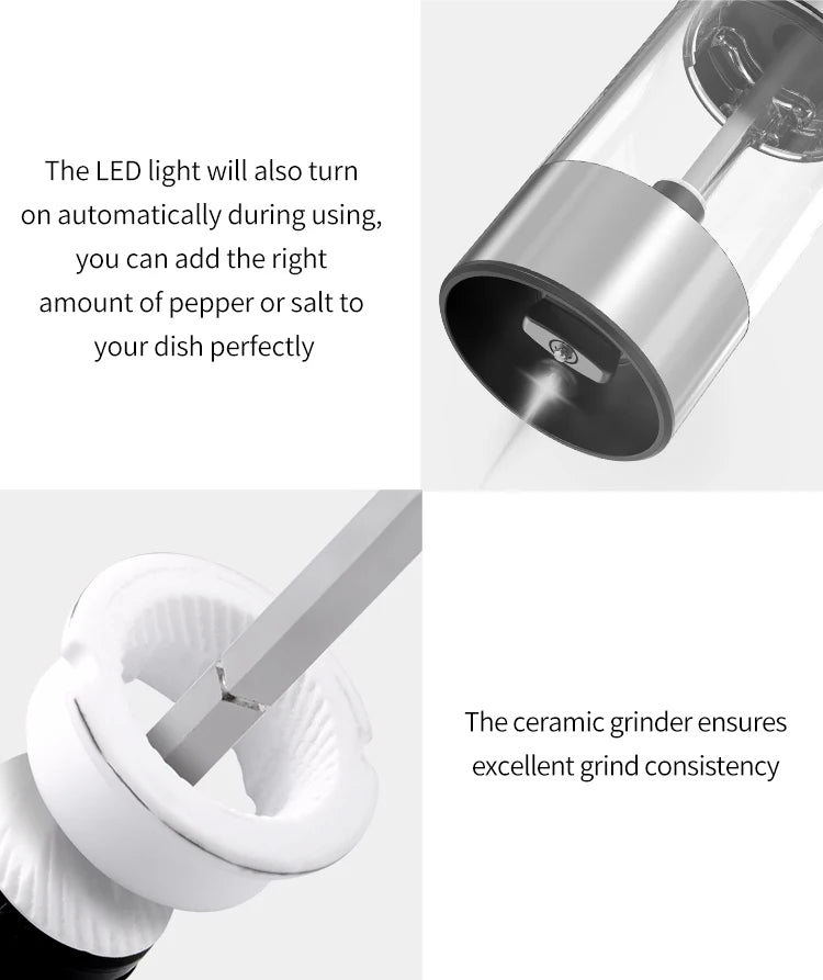 USB Rechargeable Electric Pepper Grinder
