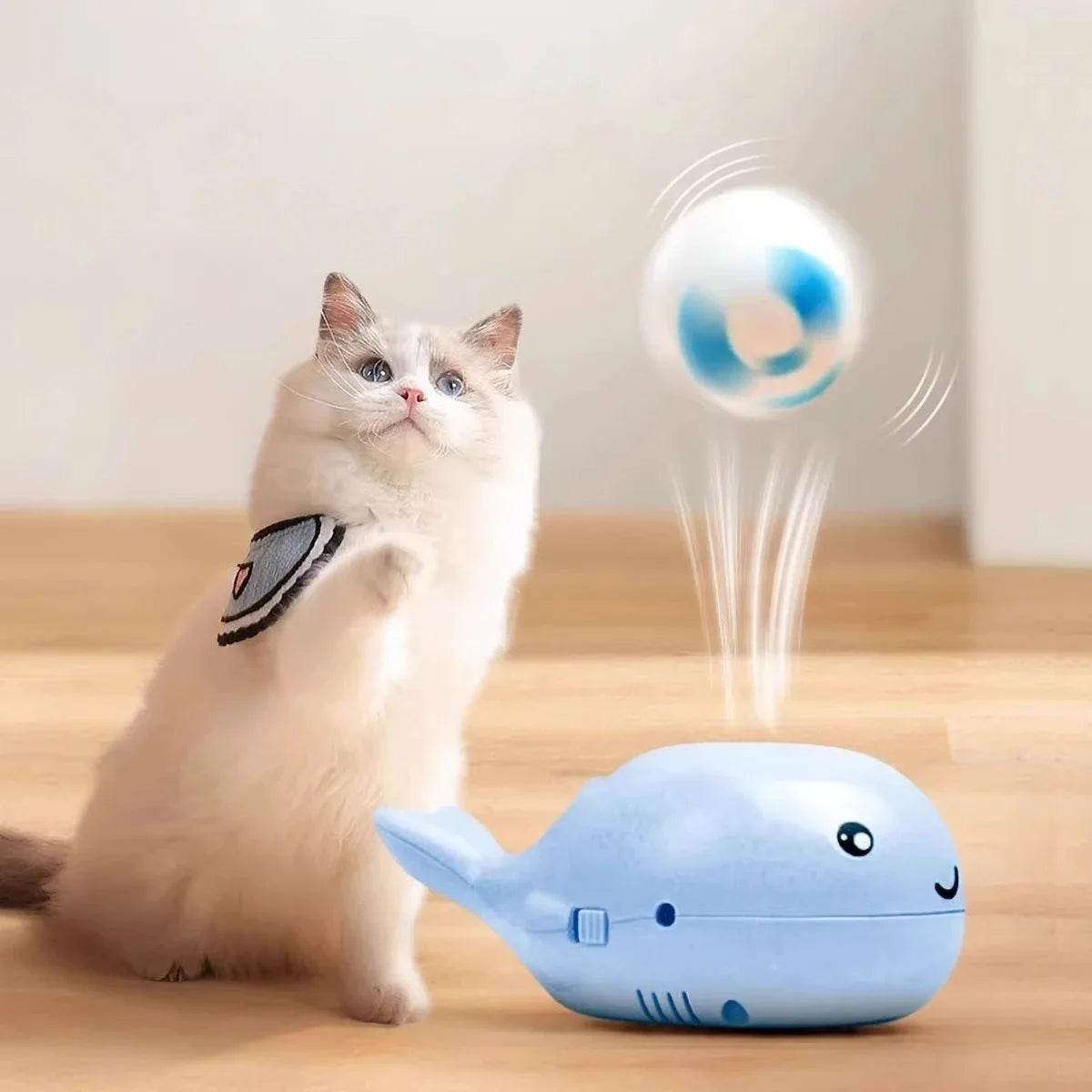 Cat Electric Toy Portable Floating Ball Cat Toys USB-powered Kitten Interactive Playing Ball Toys Cartoon Training Toy for Cat - My Chroma Cart