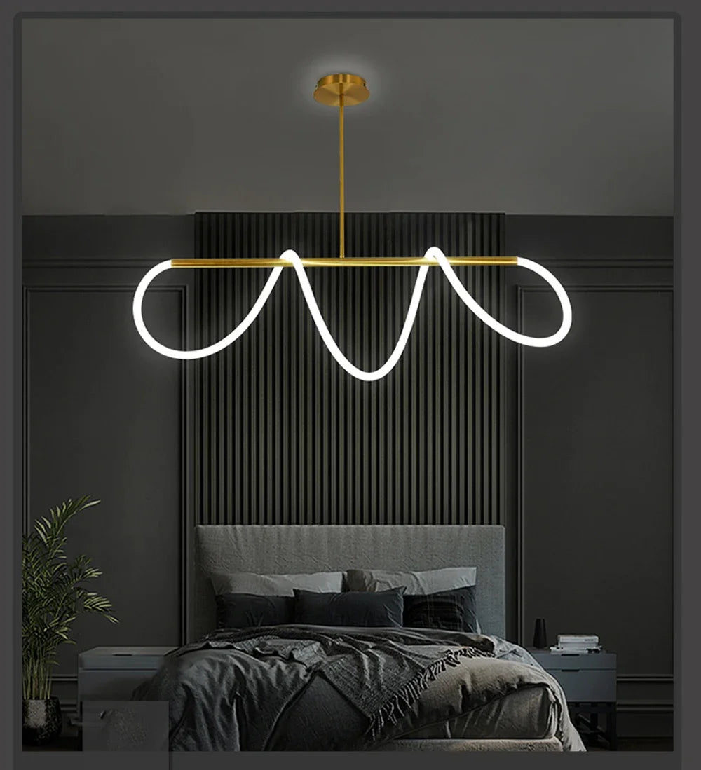 Nordic Gold LED Chandelier Dining Light