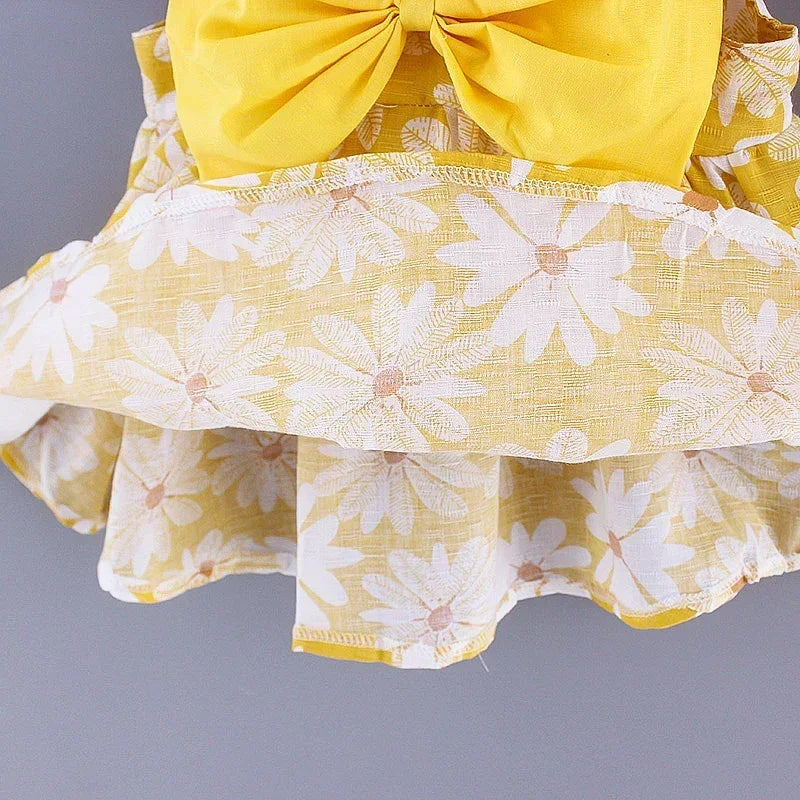 Girls Summer Floral Princess Dress