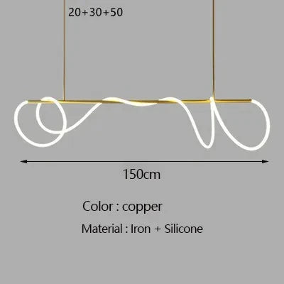 Nordic Gold LED Chandelier Dining Light