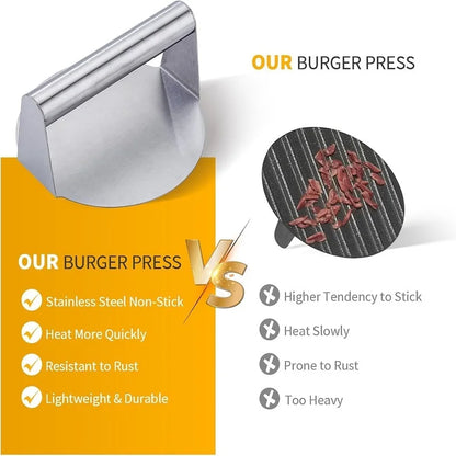 Stainless Steel Smash Burger Press Meat Patties Mold