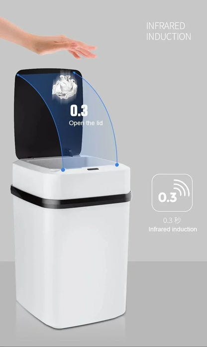 13L Touchless Automatic Sensor Trash Can for Home