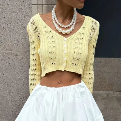 Tuularose Knitted V-Neck Top