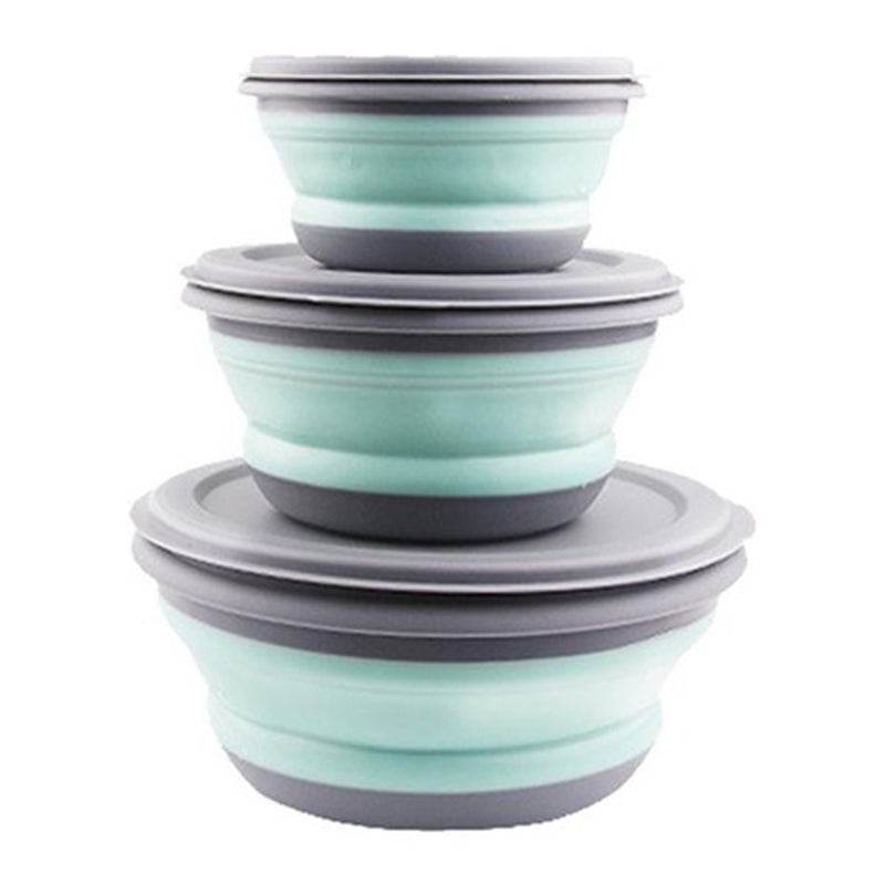 3pcs Silicone Folding Lunch Box with Lid