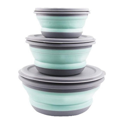 3pcs Silicone Folding Lunch Box with Lid