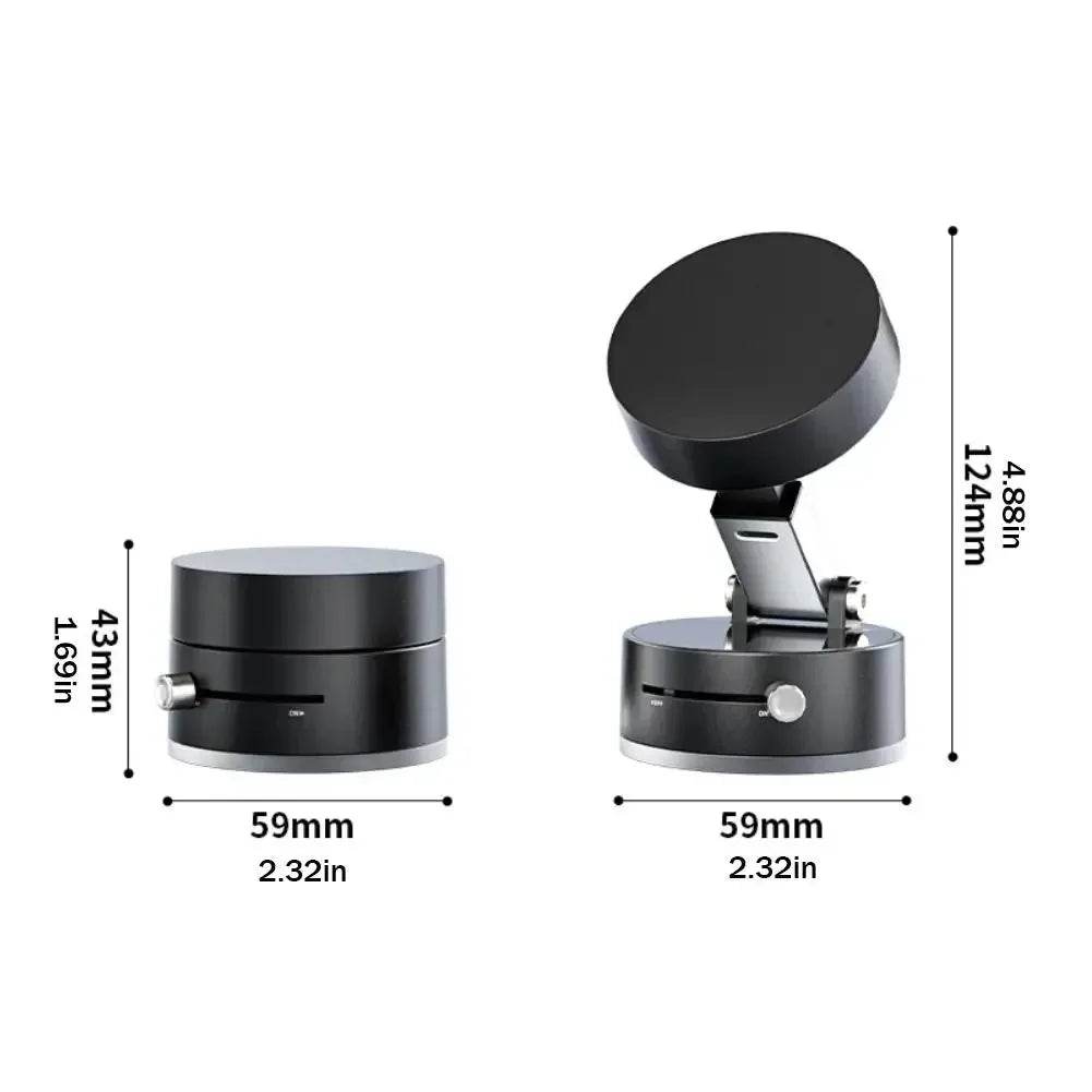 Vacuum Adsorption Magnetic Suction Cup Phone Mount Double Sided Hands-Free Magnetic Cell Phone Holder For Car/Gym/Mirror/Smoot - My Chroma Cart