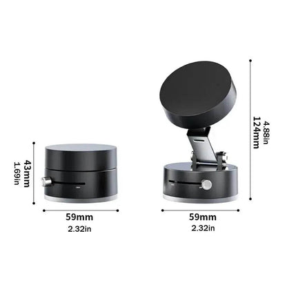 Vacuum Adsorption Magnetic Suction Cup Phone Mount Double Sided Hands-Free Magnetic Cell Phone Holder For Car/Gym/Mirror/Smoot - My Chroma Cart