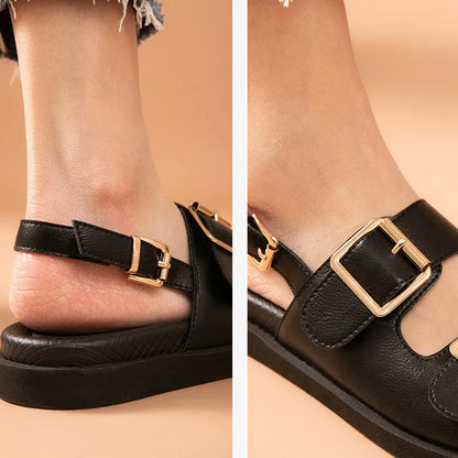 BeauToday Women Leather Sandals