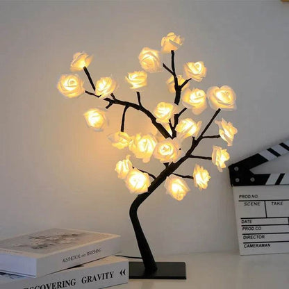 Rose Tree Lamp, USB Powered LED Light Flower Night Light for Home Decoration Outdoor Parties Weddings Gift - My Chroma Cart
