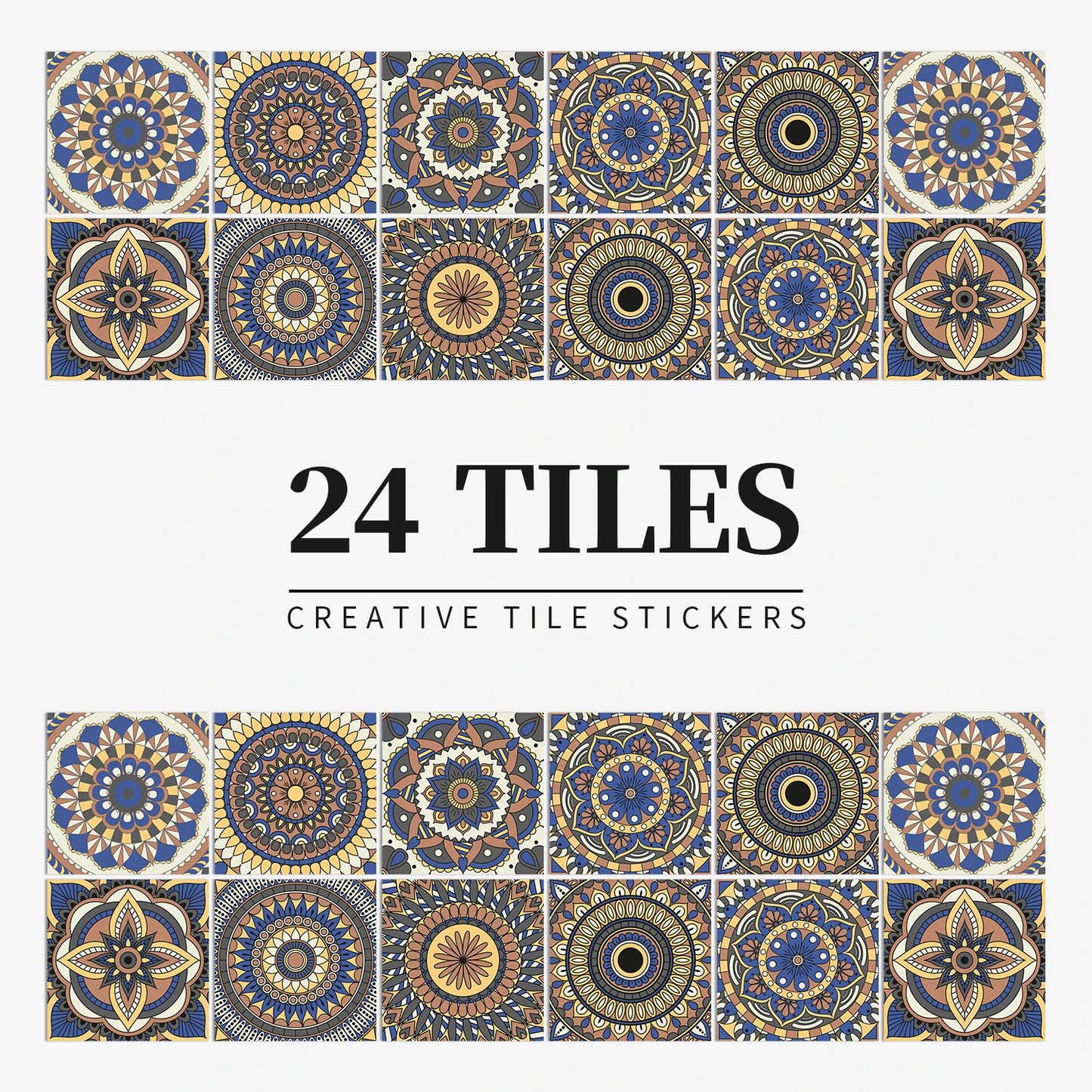 24 PCS PVC Tile Stickers Waterproof