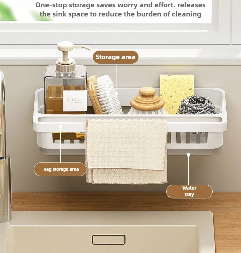 Sink Sponge Holder with Drainage Tray
