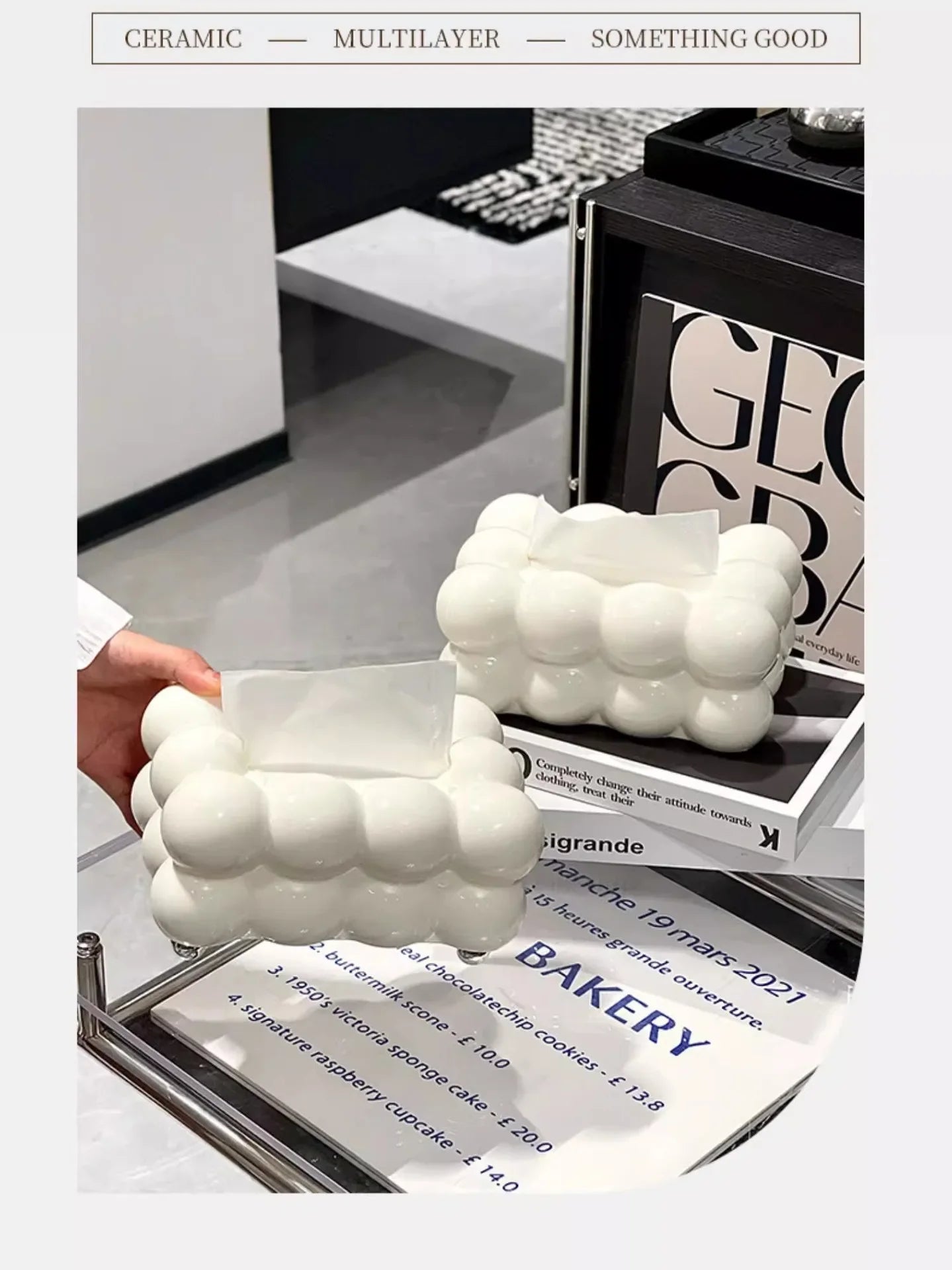 Cute Cloud Design Tissue Box Organizer for Home