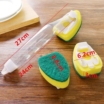 Dish Wand Soap Cleaning Brush Set Replacement Sponge Refill Liquid Washing Home Kitchen Sink Scrubber Cleaning Cleaning Tool