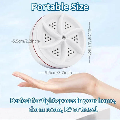 Mini Washing Machine USB Rotating Turbine Portable Washing Machine For Socks Underwear Wash Dishes For Travel Home Business Trip - My Chroma Cart