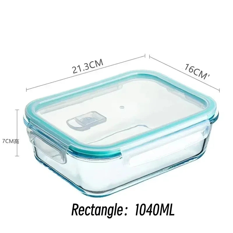 Glass Kitchen Storage Containers Bento Lunch Box