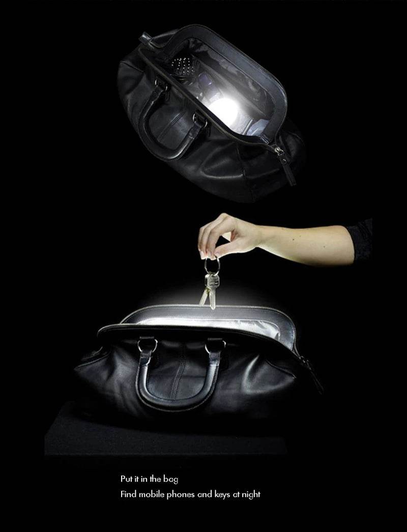 LED Handbag Light Bag Lamp Heart Round Shaped Touch Sensor Purse Light with Keychain Gifts for Women, Mother, Friends - My Chroma Cart