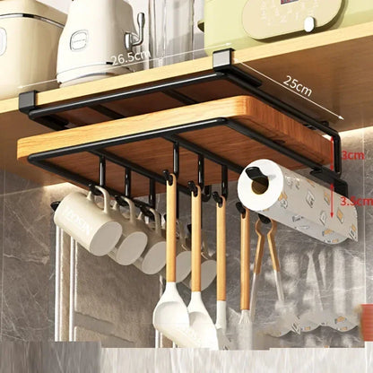 Kitchen Hanging Organizer Rack with Hooks