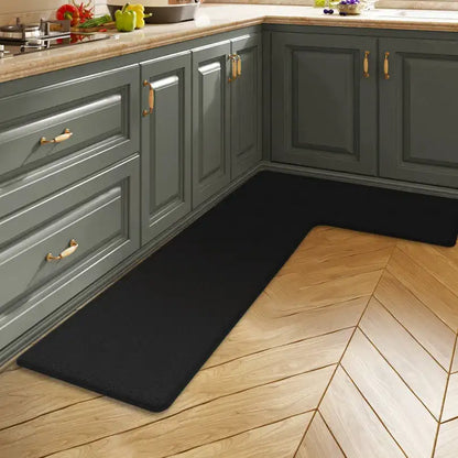 Simple kitchen floor mat flannel L-shaped water-absorbing pad foot pad non-slip long carpet
