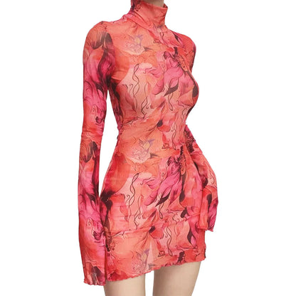Women’s Y2K Mesh Vintage Dress