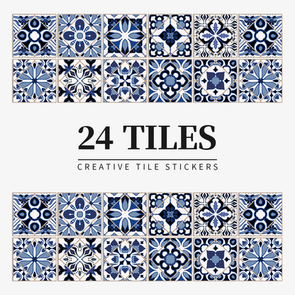 24 PCS PVC Tile Stickers Waterproof