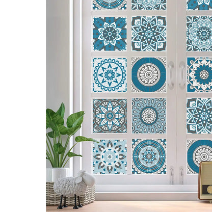 24 PCS Modern Style PVC Tile Stickers Waterproof Antifouling Self Adhesive  Kitchen Bathroom Floor Art Wall Decor Decals