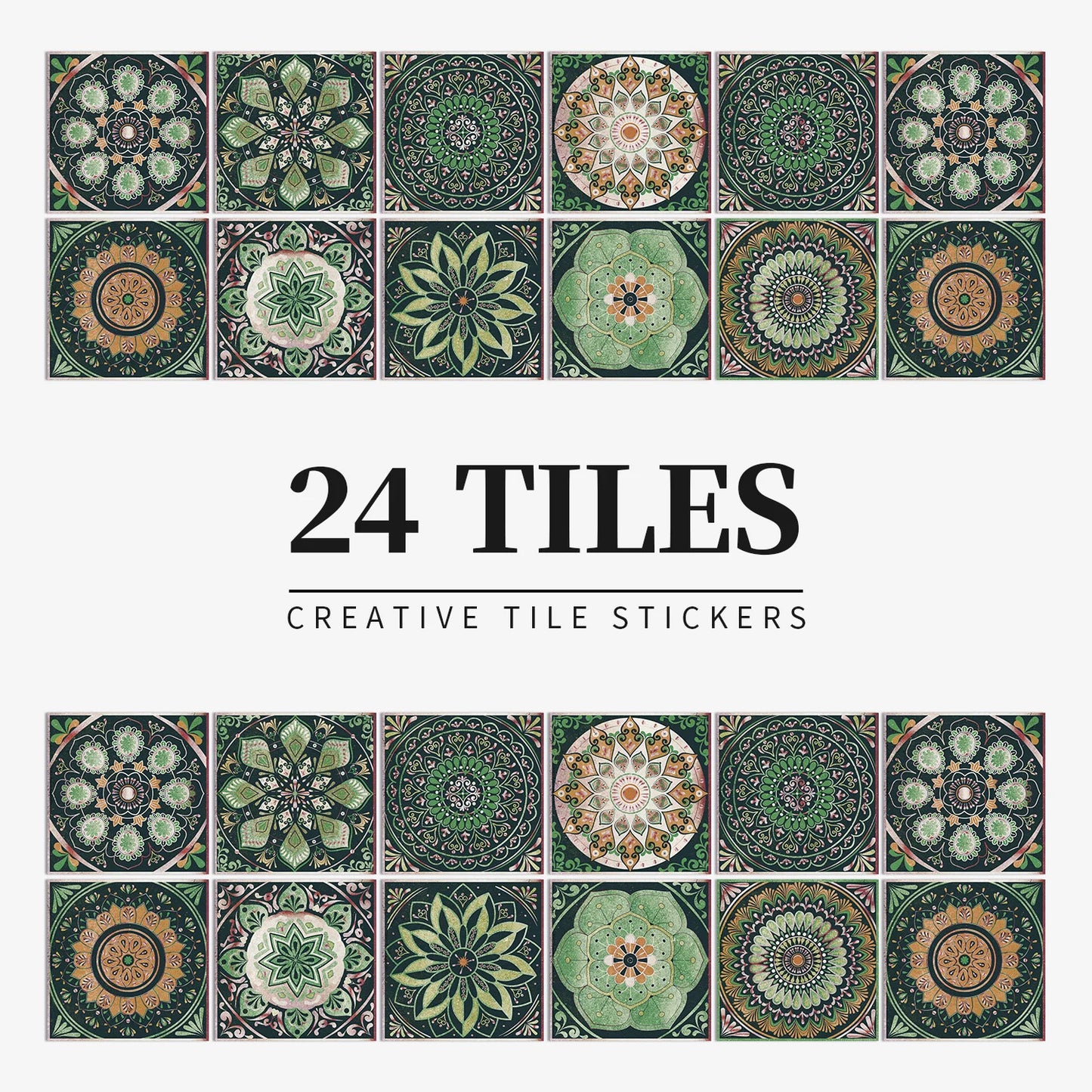 24 PCS PVC Tile Stickers Waterproof