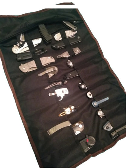 Chef Knife Roll Bag with Storage Pockets