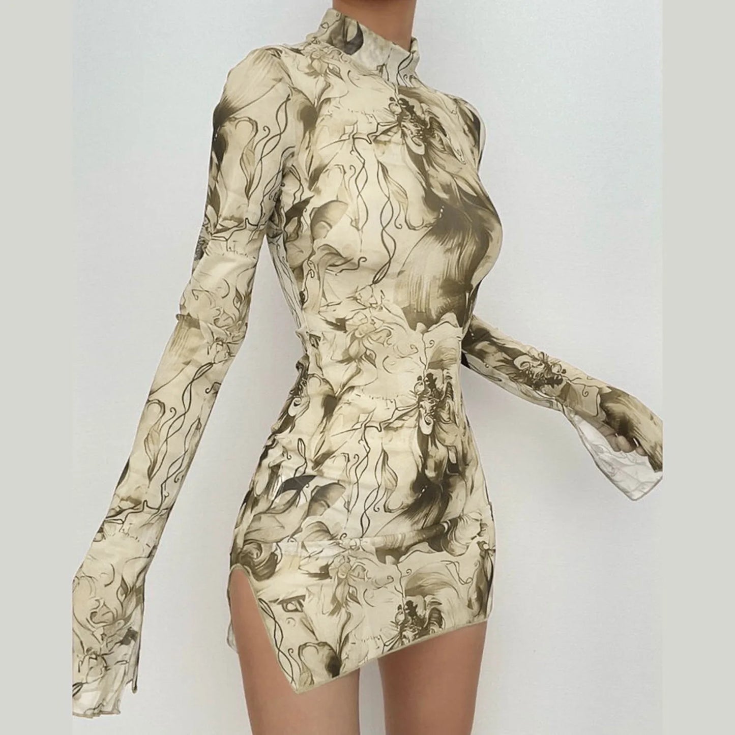 Women’s Y2K Mesh Vintage Dress