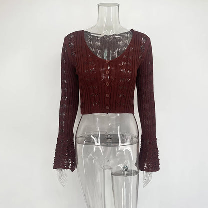 Tuularose Knitted V-Neck Top
