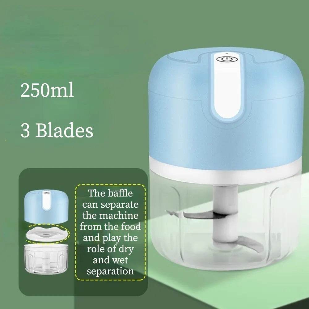 Electric Garlic Masher Portable Chopper Multi Function Meat Grinder Masher Machine Mini Garlic Vegetable Chopper Usb Charging - My Chroma Cart