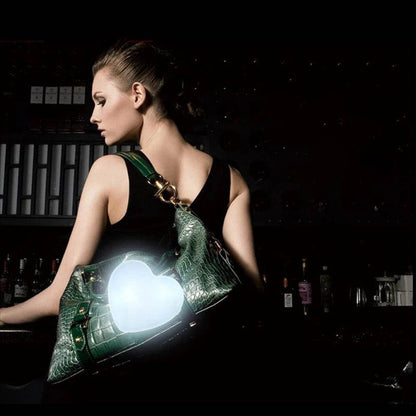 LED Handbag Light Bag Lamp Heart Round Shaped Touch Sensor Purse Light with Keychain Gifts for Women, Mother, Friends - My Chroma Cart